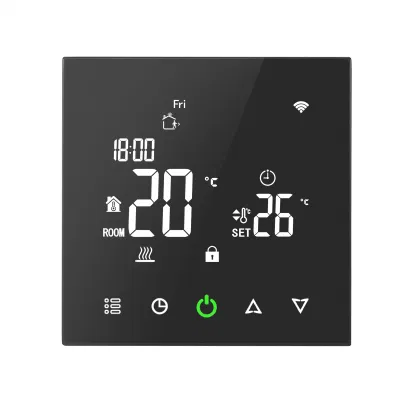 Termostato de ambiente LCD programable semanal inteligente para sistema HVAC de calefacción y refrigeración