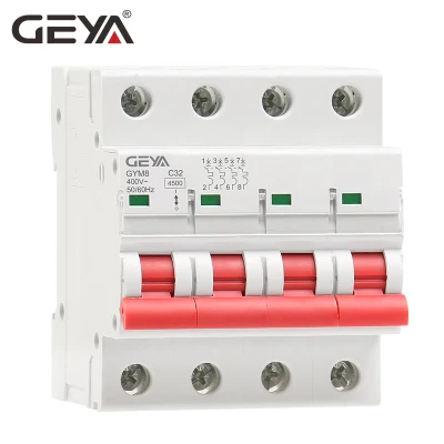 Geya Solar PV System Venta caliente MCB 1A 2A 3A 4A 6A 10A 16A 20A 25A 32A 40A 50A 63A Disyuntores